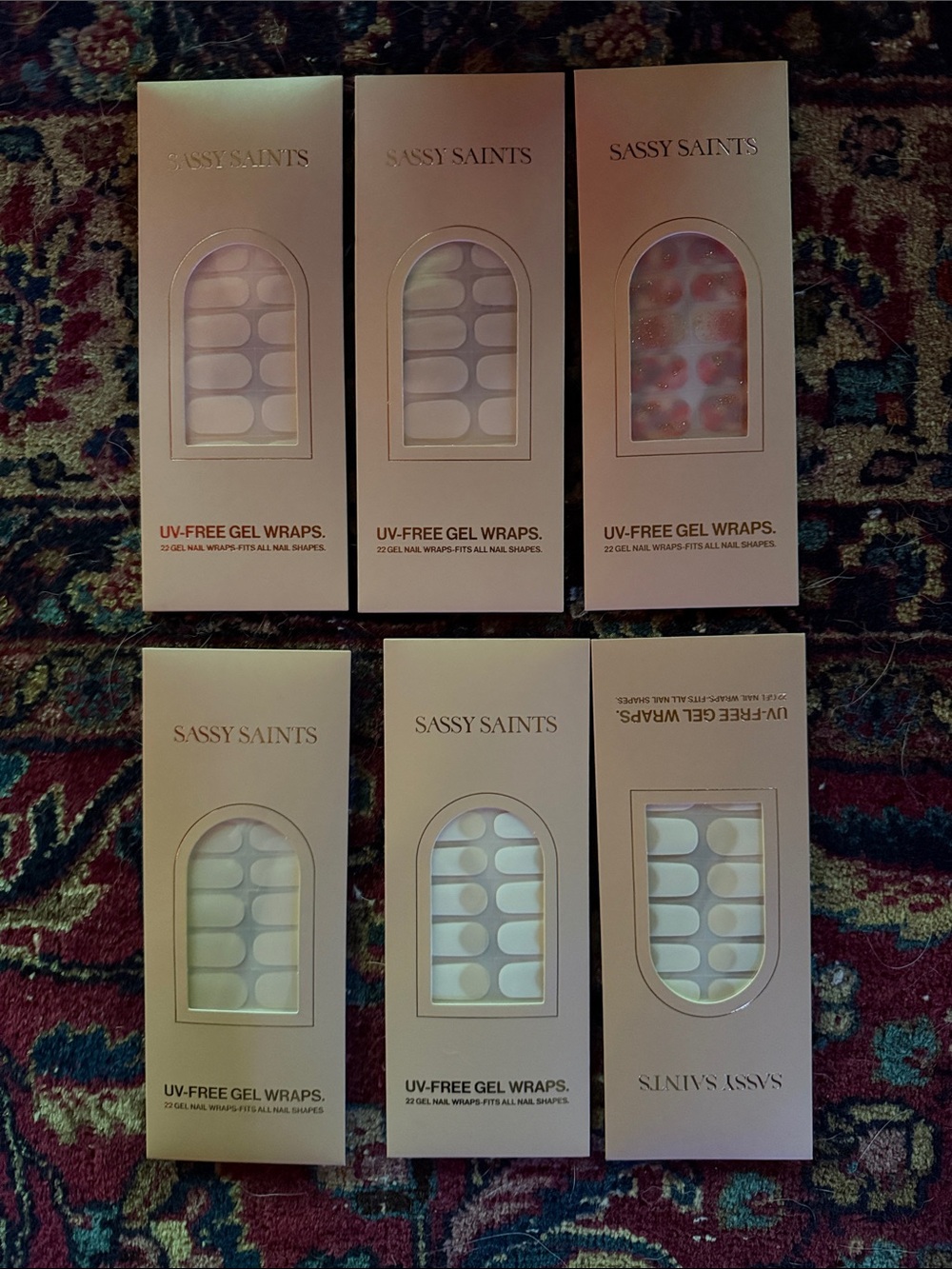 UV-Free Gel Nail Wraps - Pink & White Designs